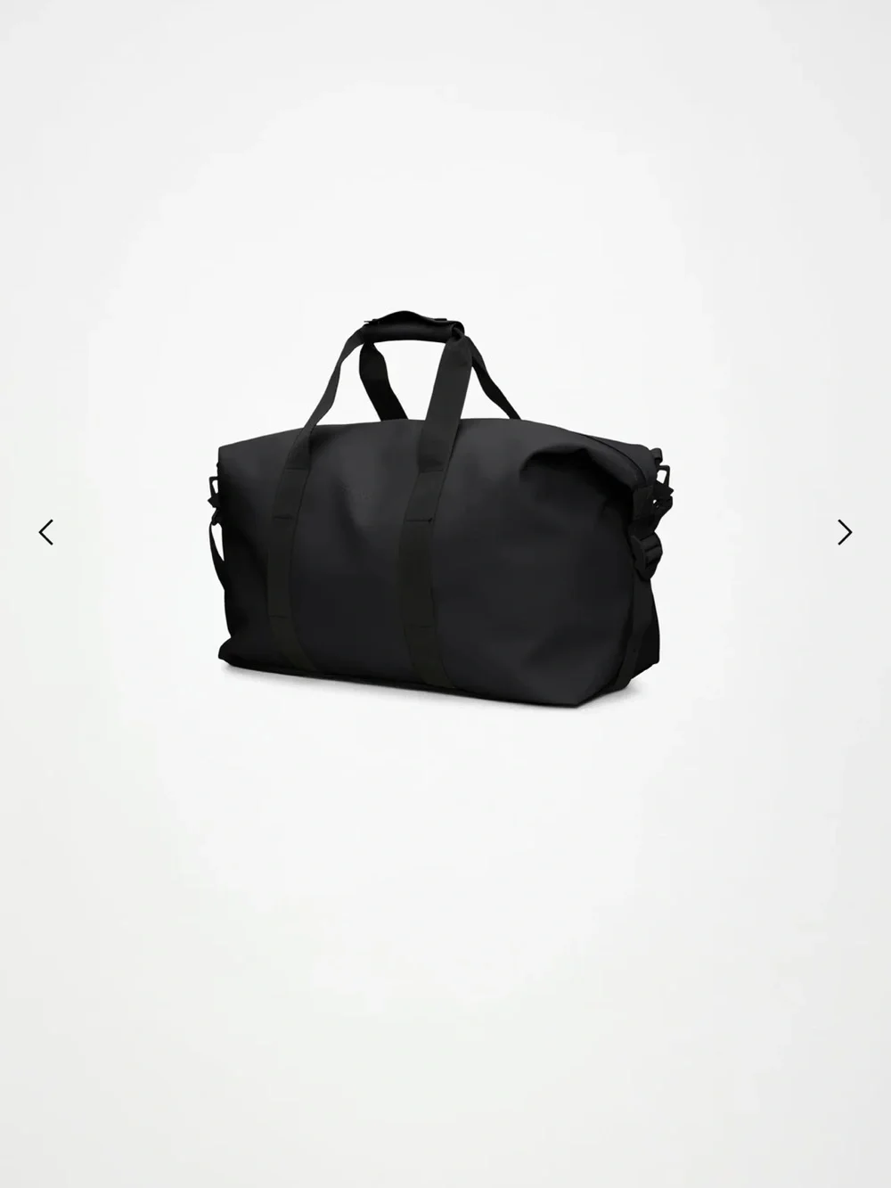 RAINS Weekender Bag W3 Black Waterproof Travel Duffel Bag NWT